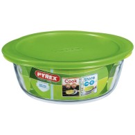 PLAT ROND EN VERRE AVEC COUVERCLE COOK & STORE 2,3L