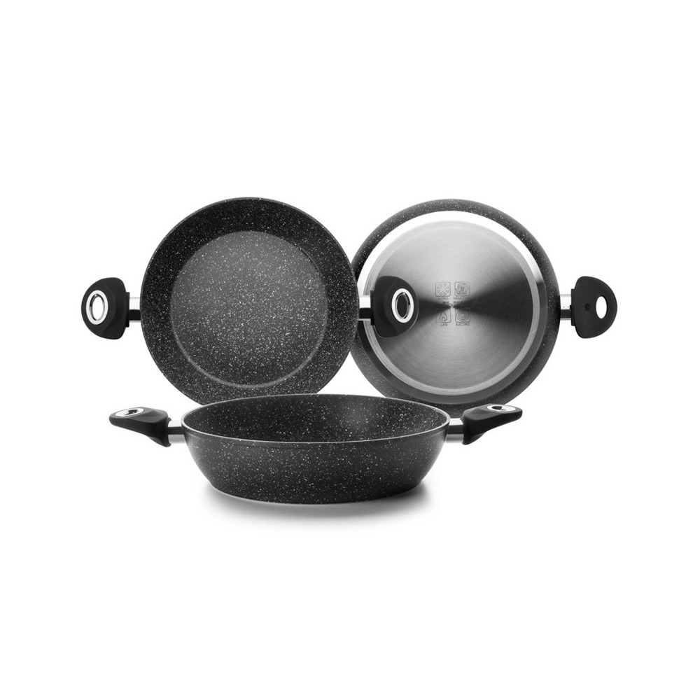 POELE PROFONDE AVEC ANSES MATURA 28 CM
