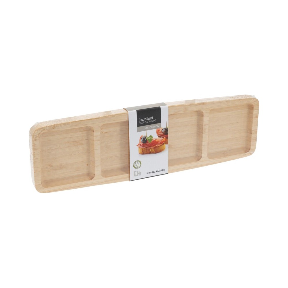 PLATEAU DE SERVICE EN BAMBOU 33 CM