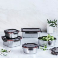 BOITE ALIMENTAIRE RECTANGLE EN INOX LACOR 800 ML