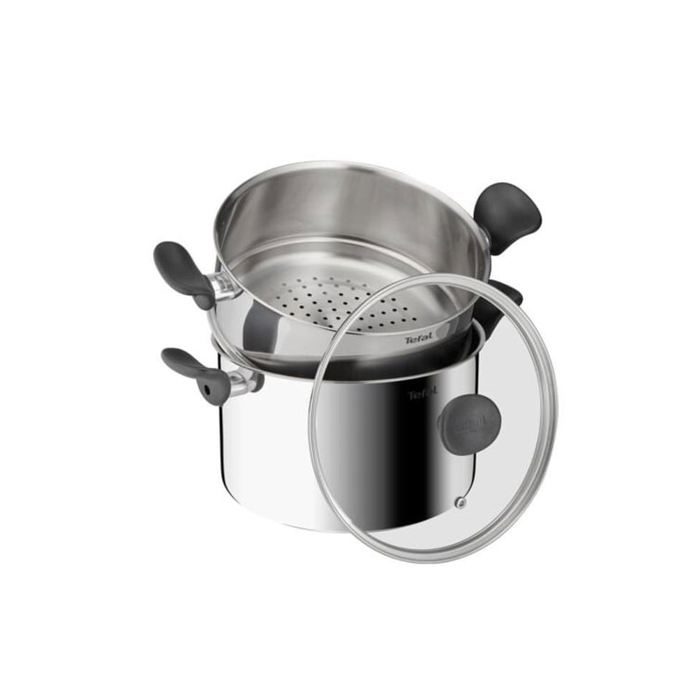 COUSCOUSSIER TEFAL PRIMARY INOX+COUV EN VERRE 24CM COUSCOUSSIER TEFAL PRIMARY INOX+COUV EN VERRE 24CM