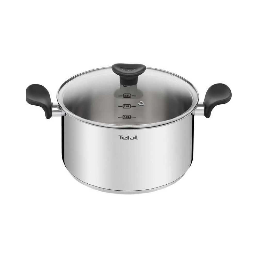 FAITOUT INOX+COUV EN VERRE 24CM PRIMARY E3084604 T FAITOUT INOX+COUV EN VERRE 24CM PRIMARY E3084604 T