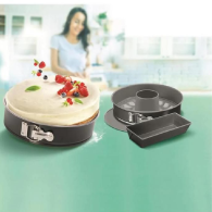 SET 3PCS MOULES CAKE EASYBAKE NOIR TEFAL