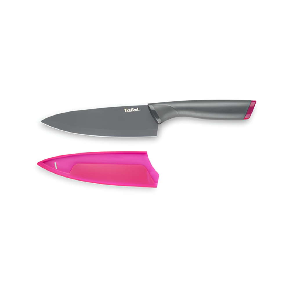 COUTEAU CHEF TITANIUM FRESH KITCHEN TEFAL 15CM + COUVRE-LAME