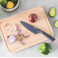 COUTEAU CHEF TITANIUM FRESH KITCHEN TEFAL 15CM + COUVRE-LAME