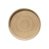 PLATEAU ROND BAMBOO NATURAL GRIS MAT 35 CM