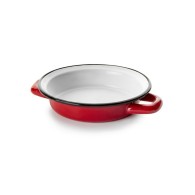 PLAT A OEUF VINTAGE ROUGE IBILI 14 CM