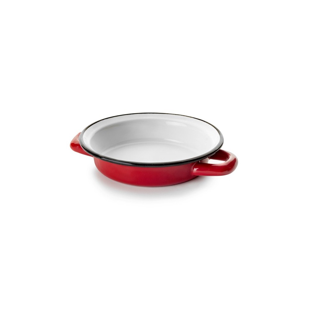 PLAT A OEUF VINTAGE ROUGE IBILI 14 CM