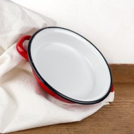 PLAT A OEUF VINTAGE ROUGE IBILI 14 CM