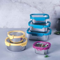 BOITE ALIMENTAIRE ROND EN INOX LACOR 690 ML