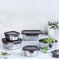 BOITE ALIMENTAIRE RECTANGLE EN INOX LACOR 1200 ML