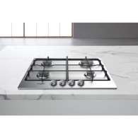 TABLE DE CUISSON WHIRLPOOL ENCASTRABLE 60 CM INOX 4 FOYERS Multilevel Flame