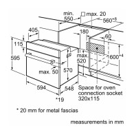 FOUR ELECTRIQUE MULTIFONCTIONS ENCASTRABLE BOSCH SERIE 2 (HBF512BS) INOX - 60 CM - 66 L
