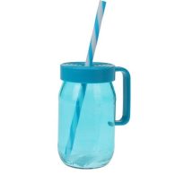 VERRE À BOIRE AVEC COUVERCLE ET PAILLE 370 ML