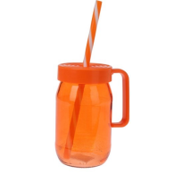 VERRE À BOIRE AVEC COUVERCLE ET PAILLE 370 ML
