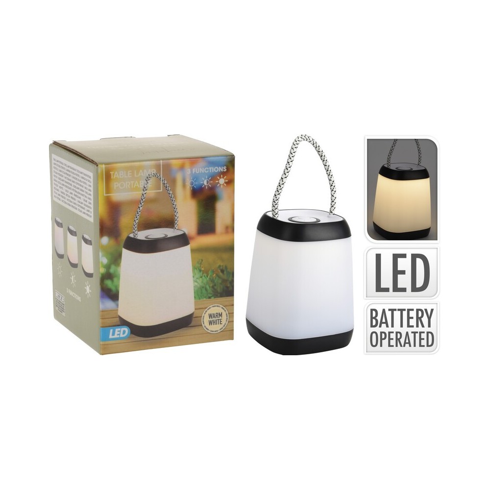 LAMPE DE TABLE PORTABLE LED NOIRE
