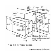 FOUR ELECTRIQUE MULTIFONCTIONS ENCASTRABLE BOSCH SERIE 2 (HBF011) INOX - 60 CM - 66 L