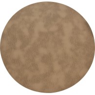 SET DE TABLE ROND 38 CM  EFFET CUIR BEIGE/NOIR