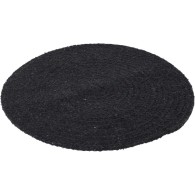 SET DE TABLE ROND 38 CM EN PAILLE NOIR MARRON