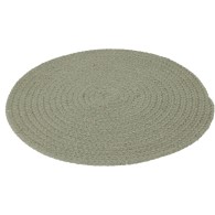 SET DE TABLE ROND 38 CM EN PAILLE NOIR MARRON