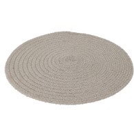 SET DE TABLE ROND 38 CM EN PAILLE NOIR MARRON