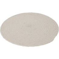 SET DE TABLE ROND 38 CM EN PAILLE NOIR MARRON
