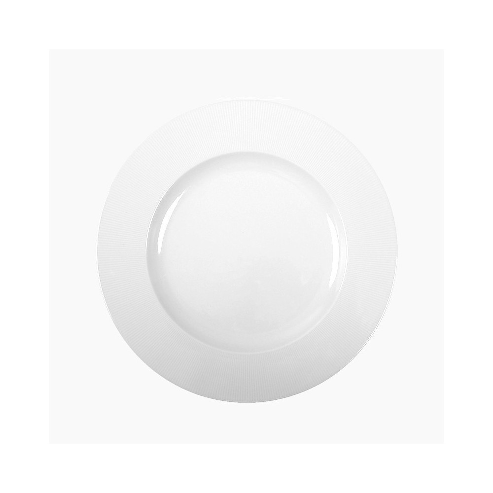 ASSIETTE PLATE ROND 33 CM - BLANC