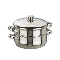 COUSCOUSSIER IBILI "OSLO" INOX + COUVERCLE INOX - 24 Ø CM - 3,5 L