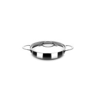 PLAT ROND AVEC COUVERCLE INOX IBILI "NOAH" 18 CM