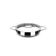PLAT ROND AVEC COUVERCLE INOX IBILI "NOAH" 22 CM