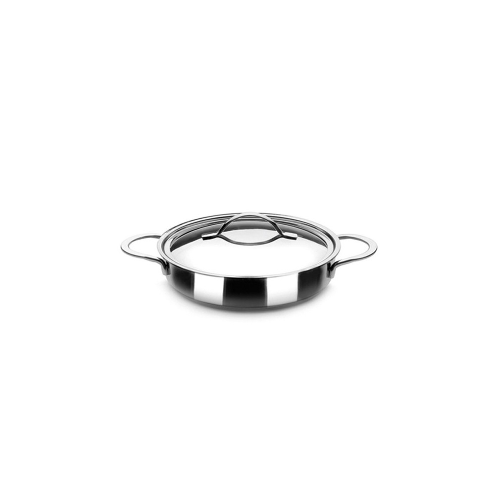 PLAT ROND AVEC COUVERCLE INOX IBILI "NOAH" 22 CM