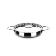 PLAT ROND AVEC COUVERCLE INOX IBILI "NOAH" 24 CM