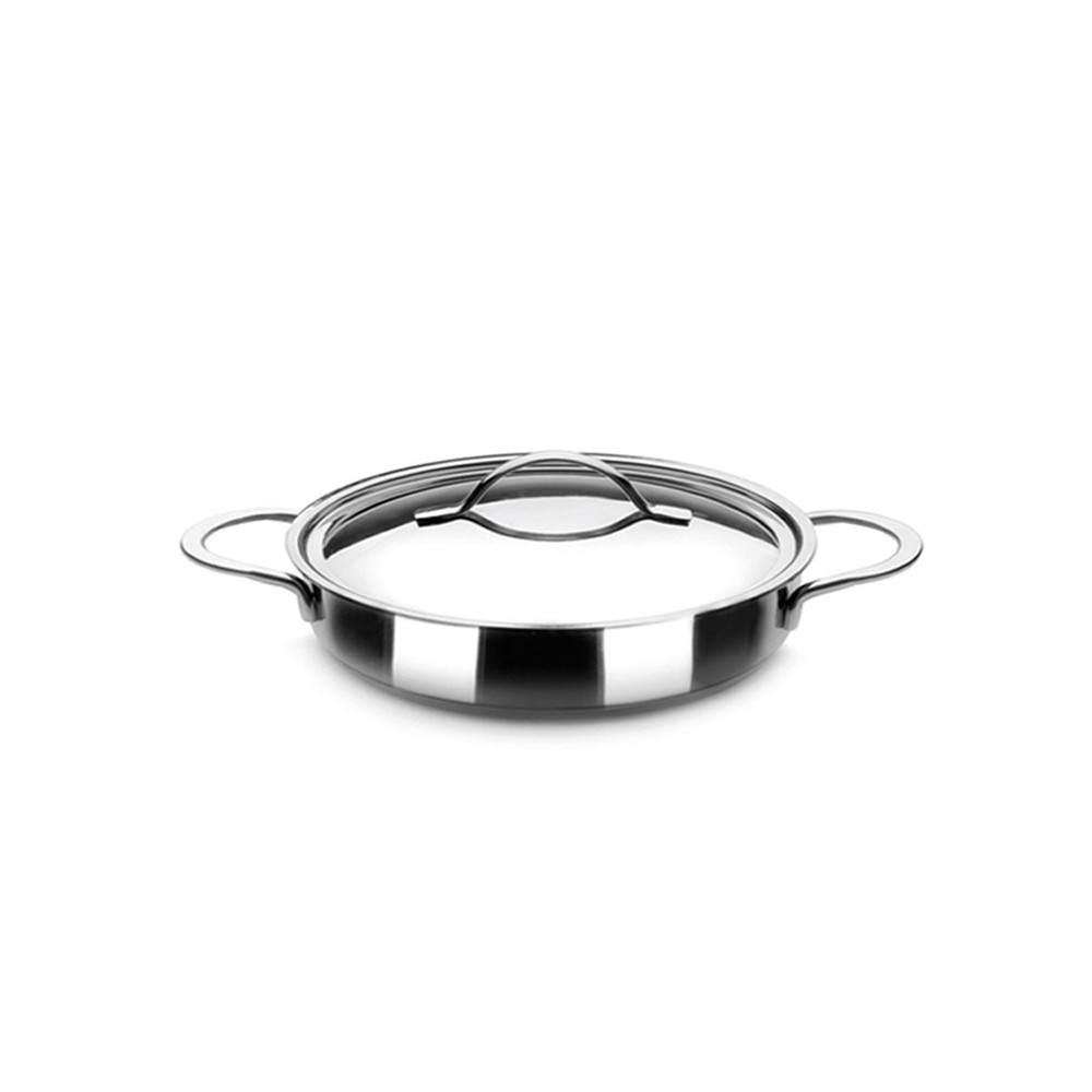 PLAT ROND AVEC COUVERCLE INOX IBILI "NOAH" 26 CM