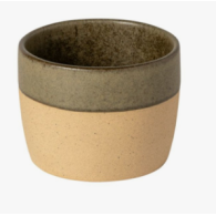 TASSE LUNGO EN GRES JAUNE ARENITO VERT OLIVE