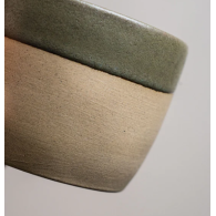 TASSE LUNGO EN GRES JAUNE ARENITO VERT OLIVE