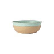 BOL EN GRES JAUNE ARENITO TURQUOISE 18 CM