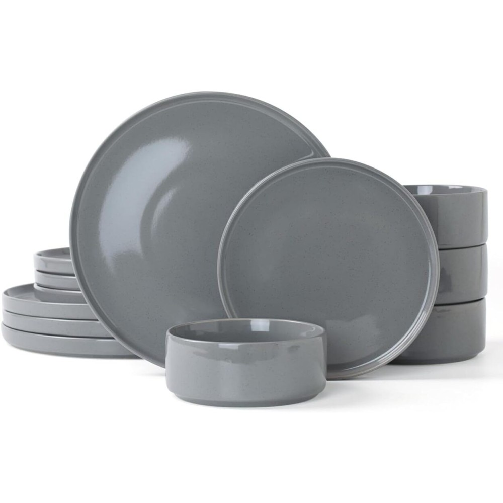 SERVICE DE TABLE 18 PIÈCES GRIS SERVICE DE TABLE 18 PIÈCES GRIS