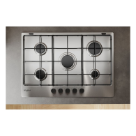 TABLE DE CUISSON WHIRLPOOL ENCASTRABLE 75 CM INOX 5 FOYERS