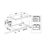 TABLE DE CUISSON WHIRLPOOL 90CM iXelium 5 FOYERS Multilevel Flame
